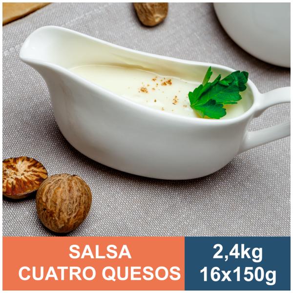 SALSA CUATRO QUESOS 150GR, CAJA 16UN