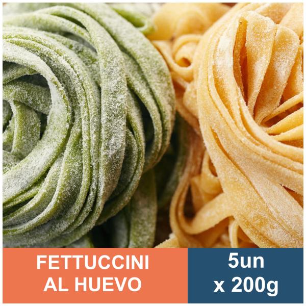 FETTUCCINI AL HUEVO KG- PORCIÓN 200G 5 UNIDADES