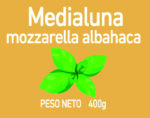 MEDIALUNA MOZZARELLA ALBAHACA 400g