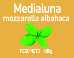 MEDIALUNA MOZZARELLA ALBAHACA 400g