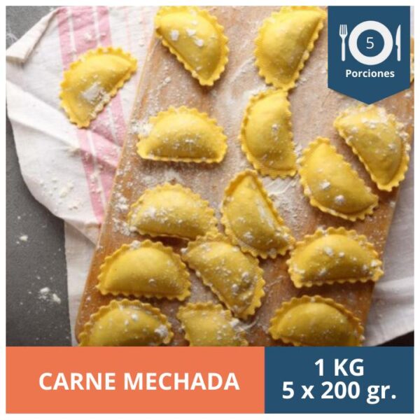 RAVIOLI CARNE MECHADA KG - PORCIÓN 200G 5UN