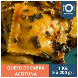 RAVIOLI QUESO DE CABRA ACEITUNA KG - PORCIÓN 200G 5UN